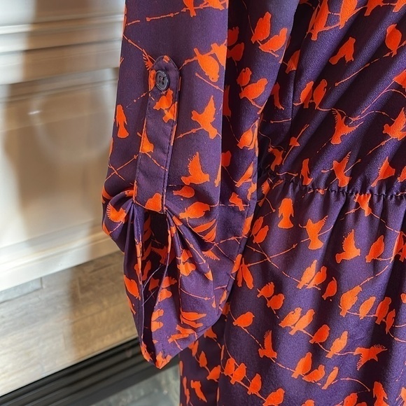 Collective Concepts Birds on a wire Lined Dress Size Small - Picture 4 of 7